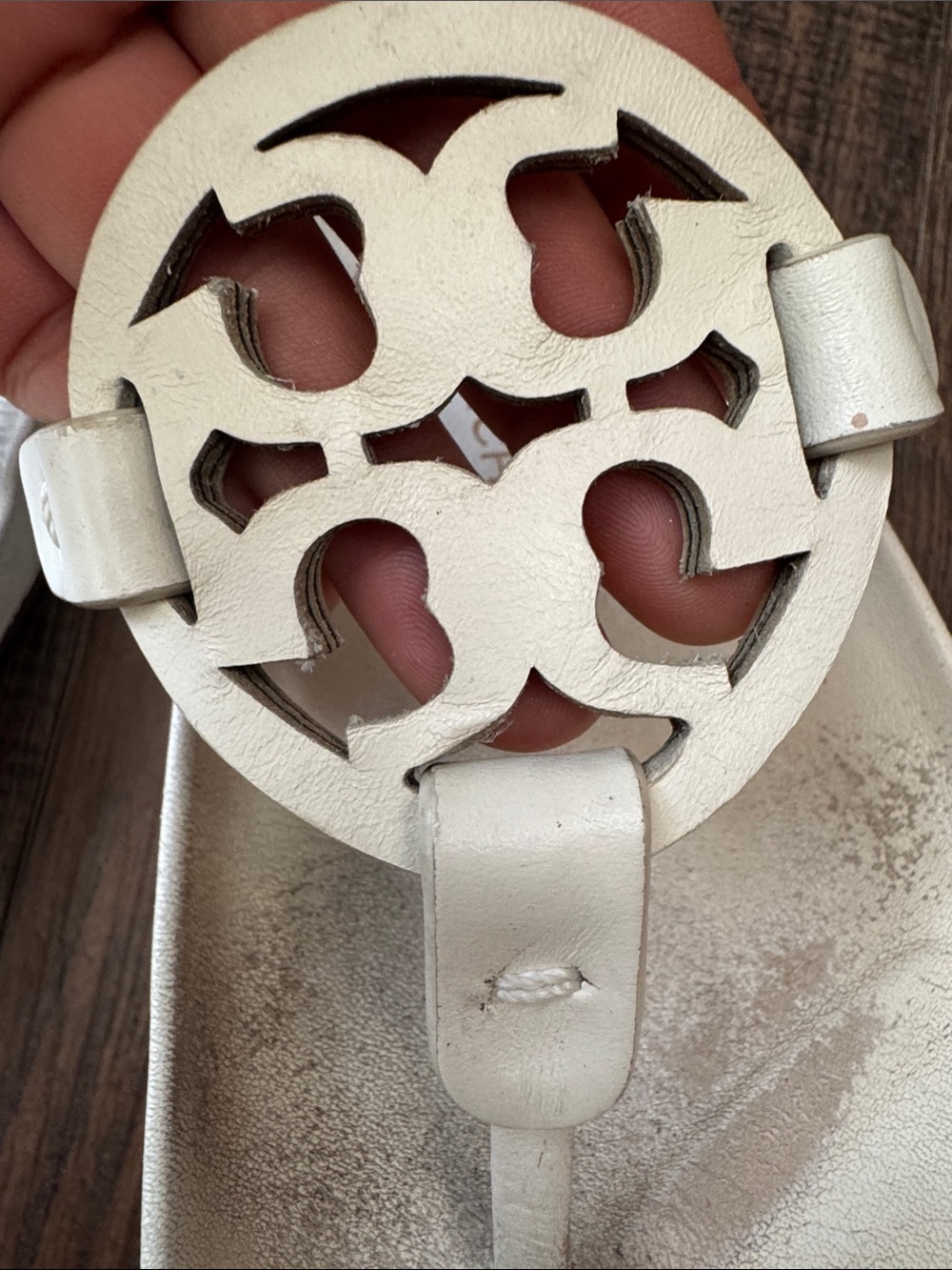Tory Burch white Logo Thong Sandals - Picture 8 of 13